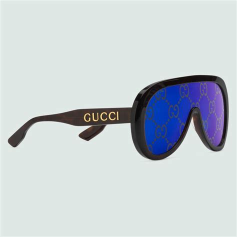 mascherina gucci originale|Gucci Occhiali da sole a mascherina.